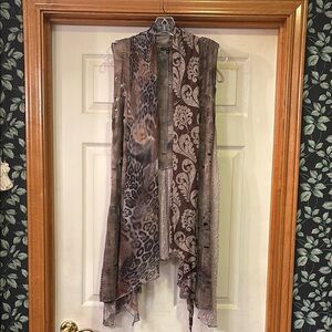 Animal Print and Paisley Scarf Vest